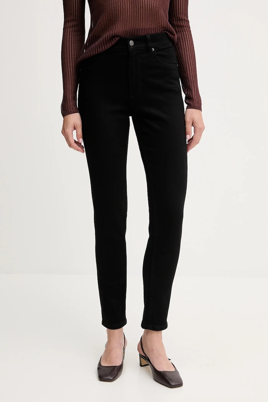 Τζιν παντελόνι Sisley χρώμα: μαύρο, 47KZLE044