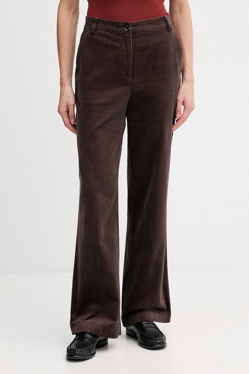 Παντελόνι Sisley χρώμα: καφέ, 49L0LF07U