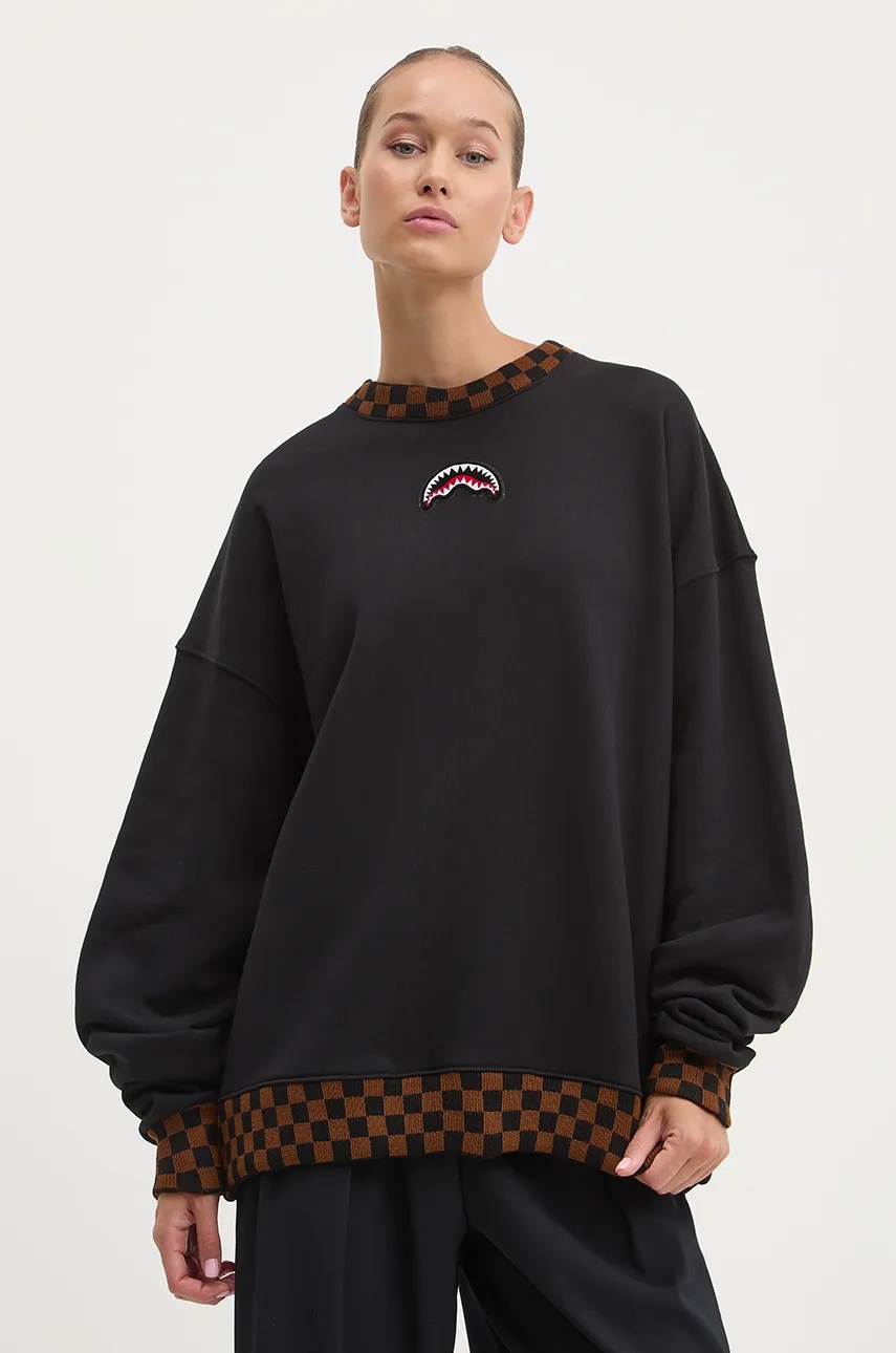 Βαμβακερή μπλούζα Sprayground χρώμα: μαύρο, SP646CHECK