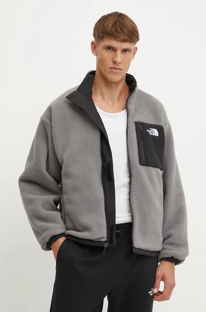 Αθλητικό μπουφάν διπλής όψης The North Face Yumiori Reversible χρώμα: γκρι, NF0A89GTWOO1