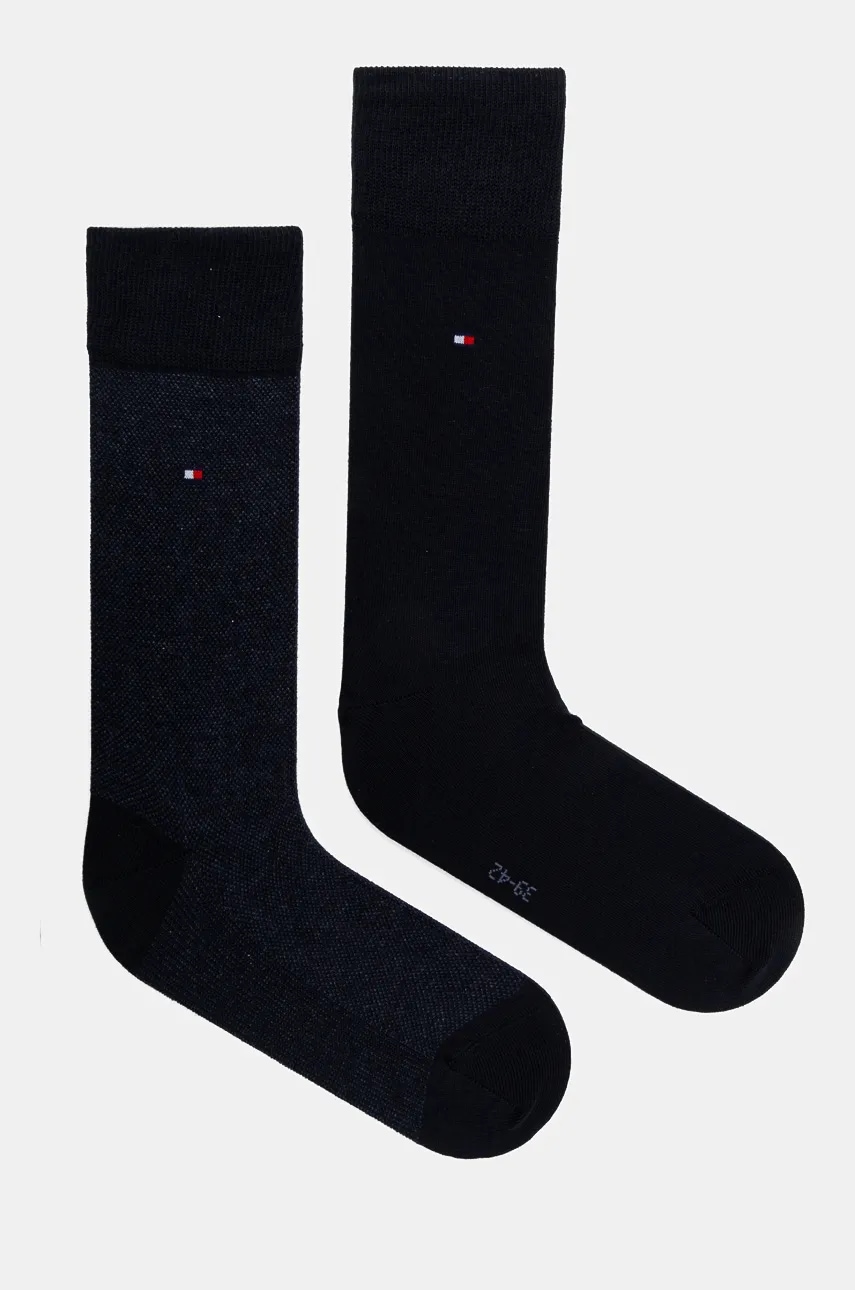 Κάλτσες Tommy Hilfiger 2-pack χρώμα: ναυτικό μπλε