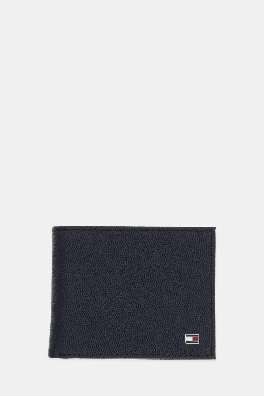 Δερμάτινο πορτοφόλι Tommy Hilfiger ανδρικό, χρώμα: ναυτικό μπλε, AM0AM13518