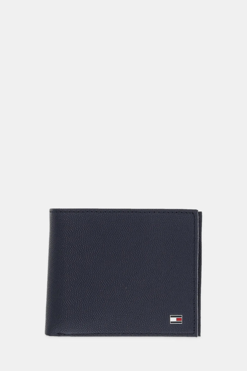 Δερμάτινο πορτοφόλι Tommy Hilfiger ανδρικό, χρώμα: ναυτικό μπλε, AM0AM13519