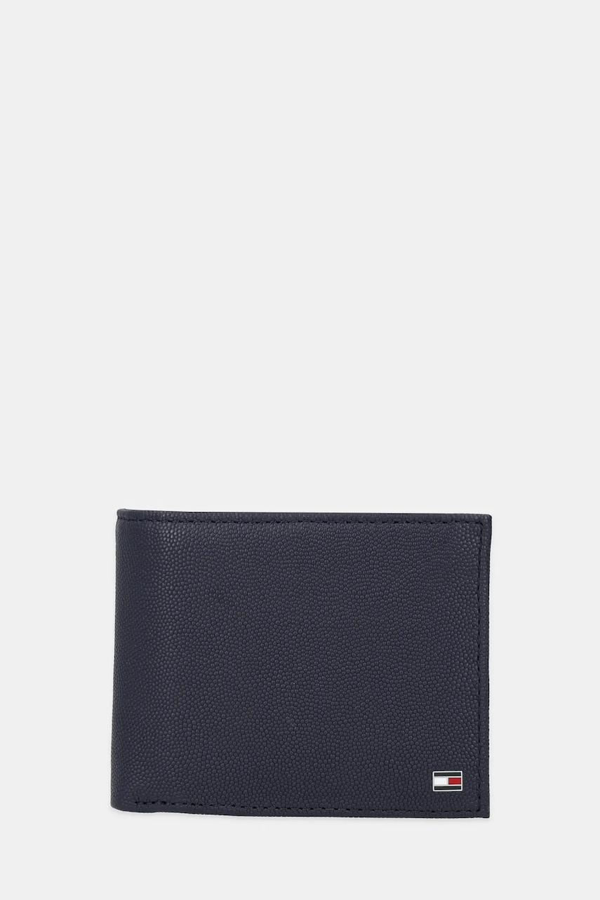 Δερμάτινο πορτοφόλι Tommy Hilfiger ανδρικό, χρώμα: ναυτικό μπλε, AM0AM13520