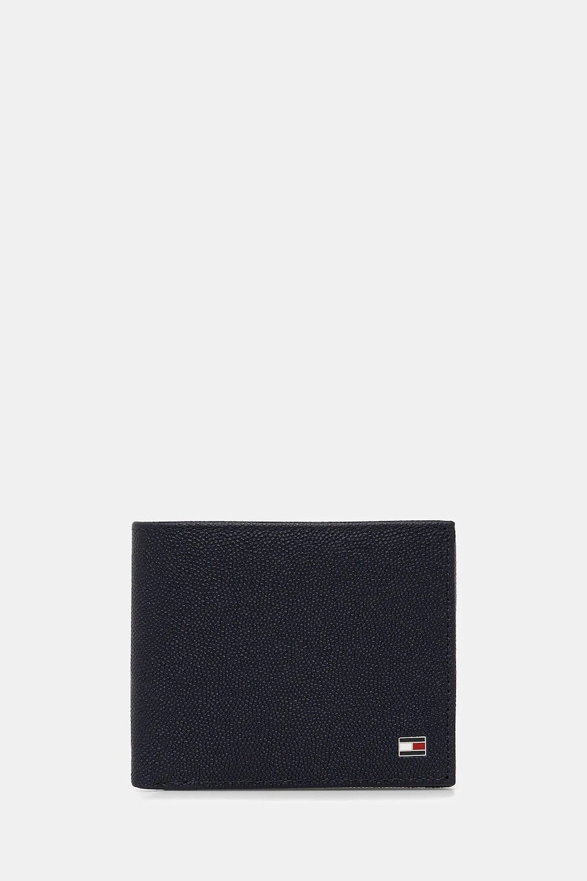 Δερμάτινο πορτοφόλι και μπρελόκ Tommy Hilfiger χρώμα: ναυτικό μπλε, AM0AM13604