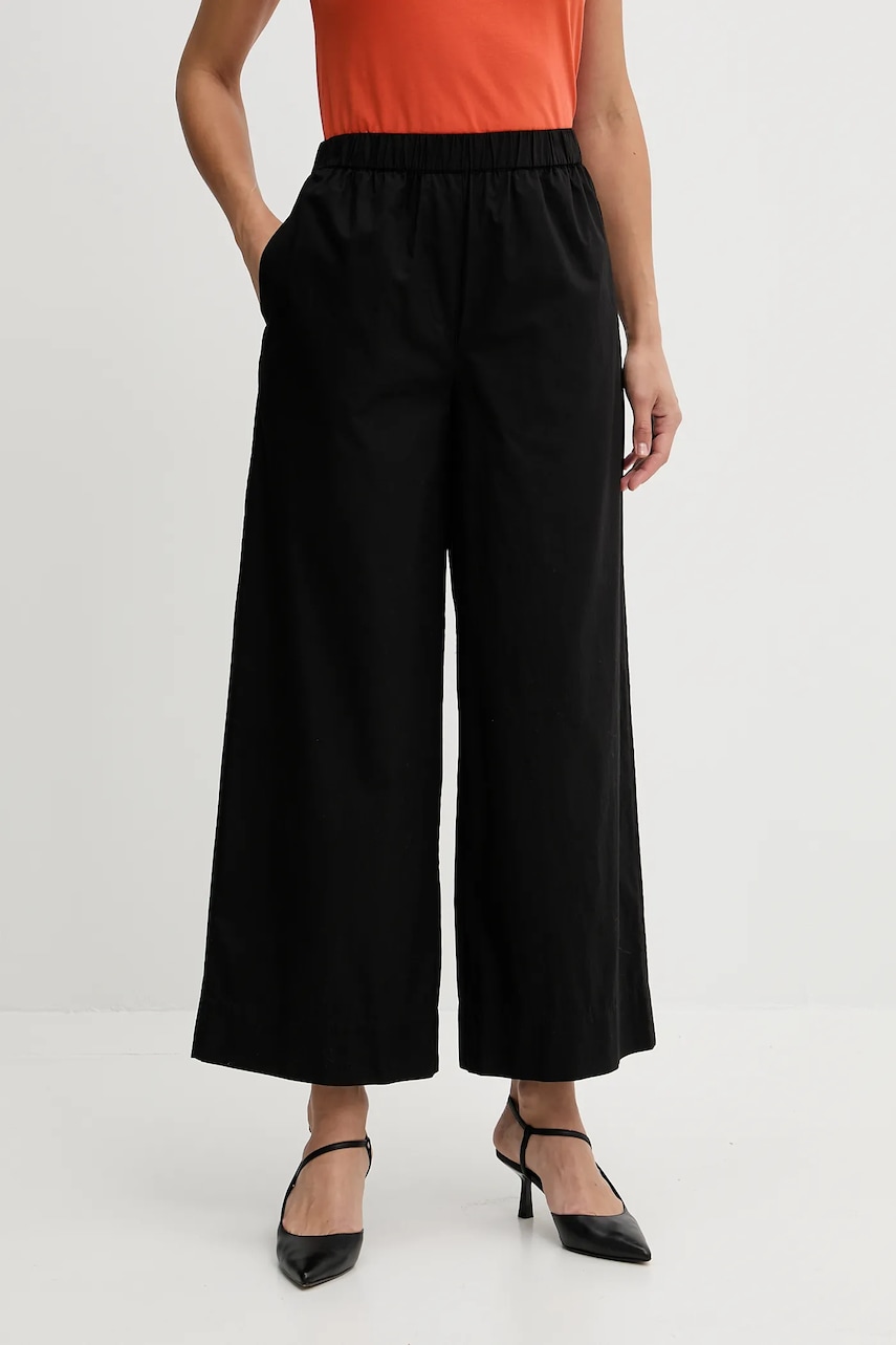 Βαμβακερό παντελόνι Tommy Hilfiger χρώμα: μαύρο, WW0WW45891