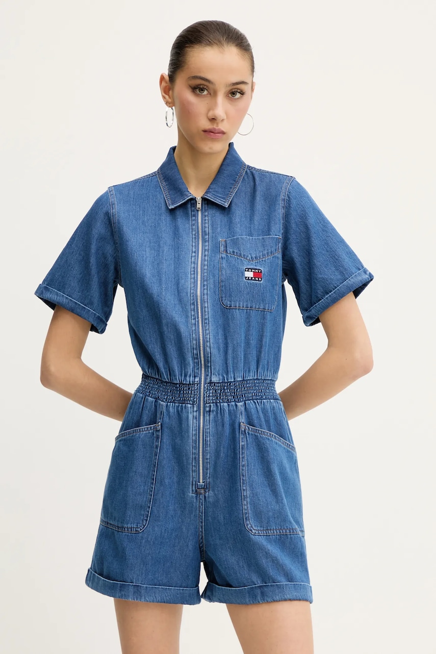 Ολόσωμη φόρμα τζιν Tommy Jeans χρώμα: μπλε, DW0DW20371