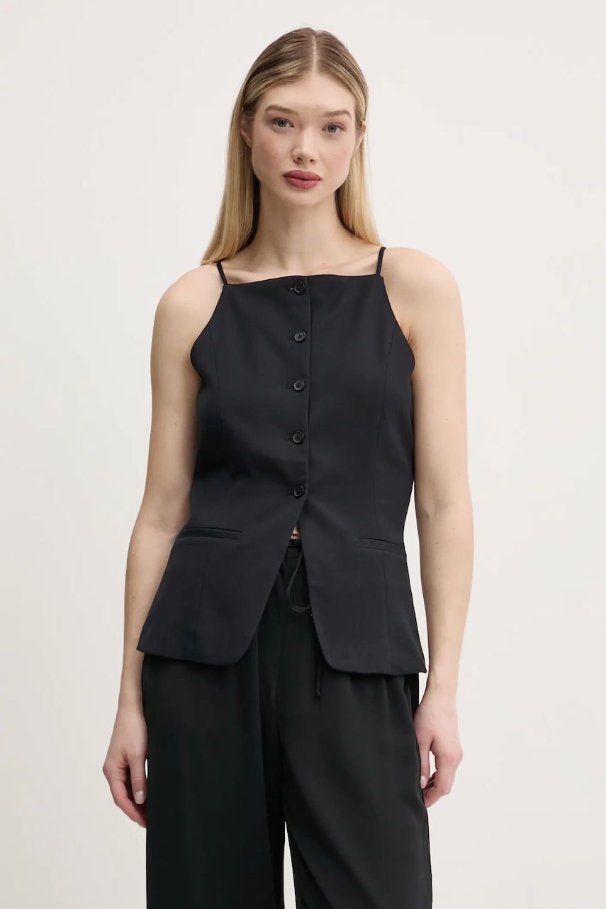 Top Abercrombie & Fitch χρώμα: μαύρο, KI140-5050