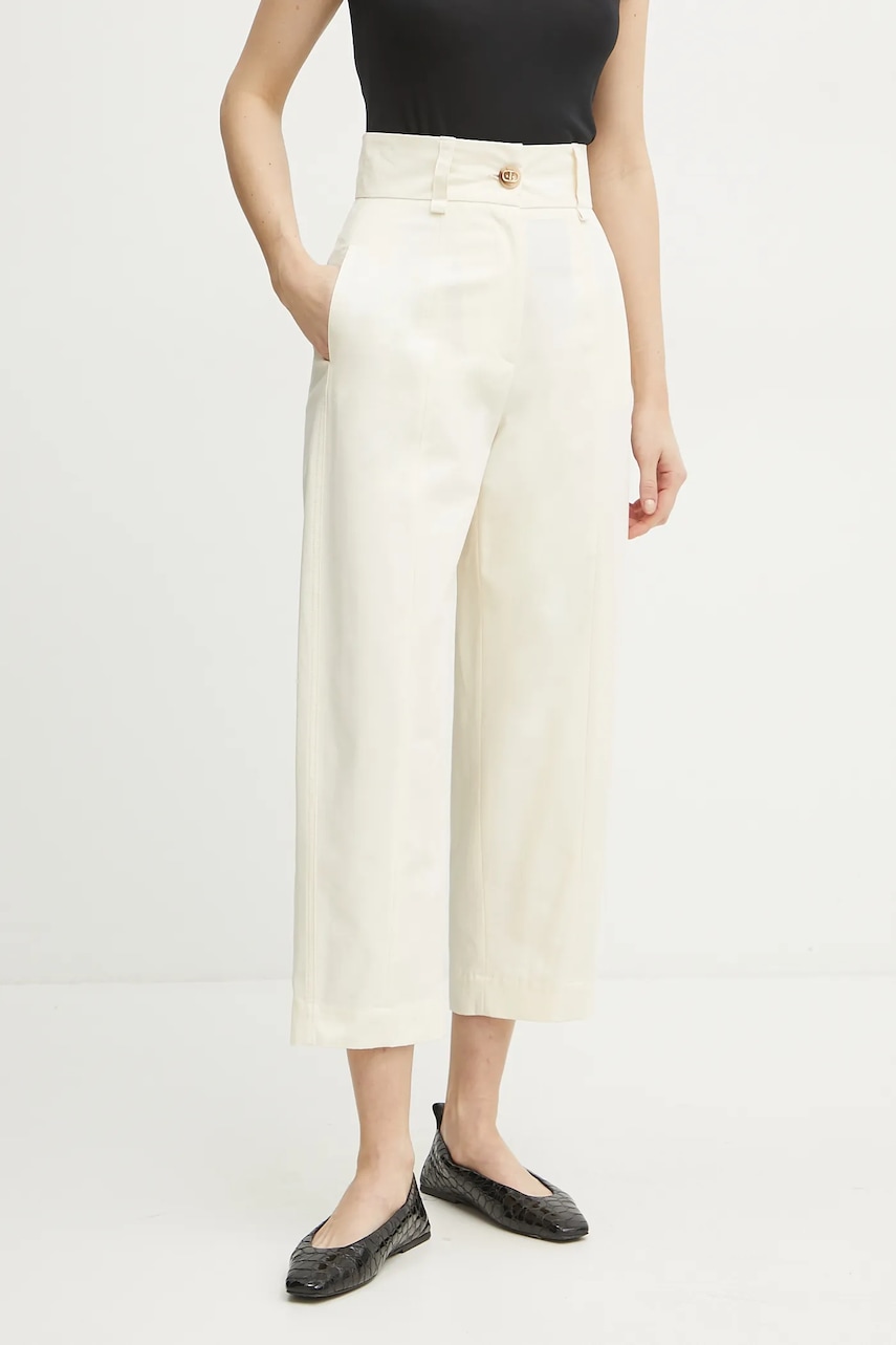 Παντελόνι Twinset χρώμα: μπεζ, 251TP2213