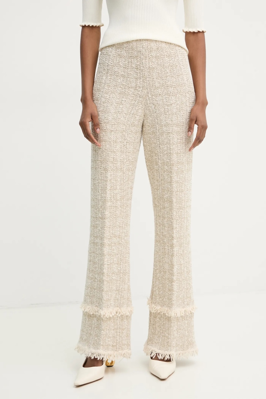 Παντελόνι Twinset χρώμα: μπεζ, 251TP3562