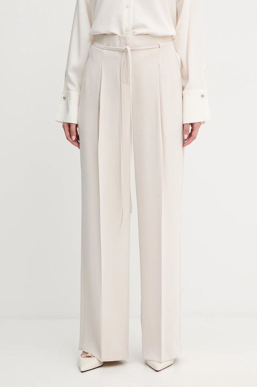 Παντελόνι Twinset χρώμα: μπεζ, 252TF2011