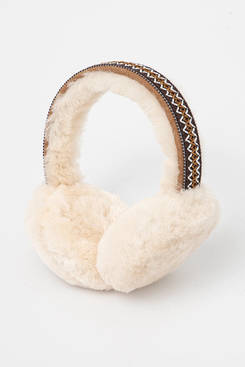 Μάλλινα αυτάκια UGG χρώμα: μπεζ, 20496