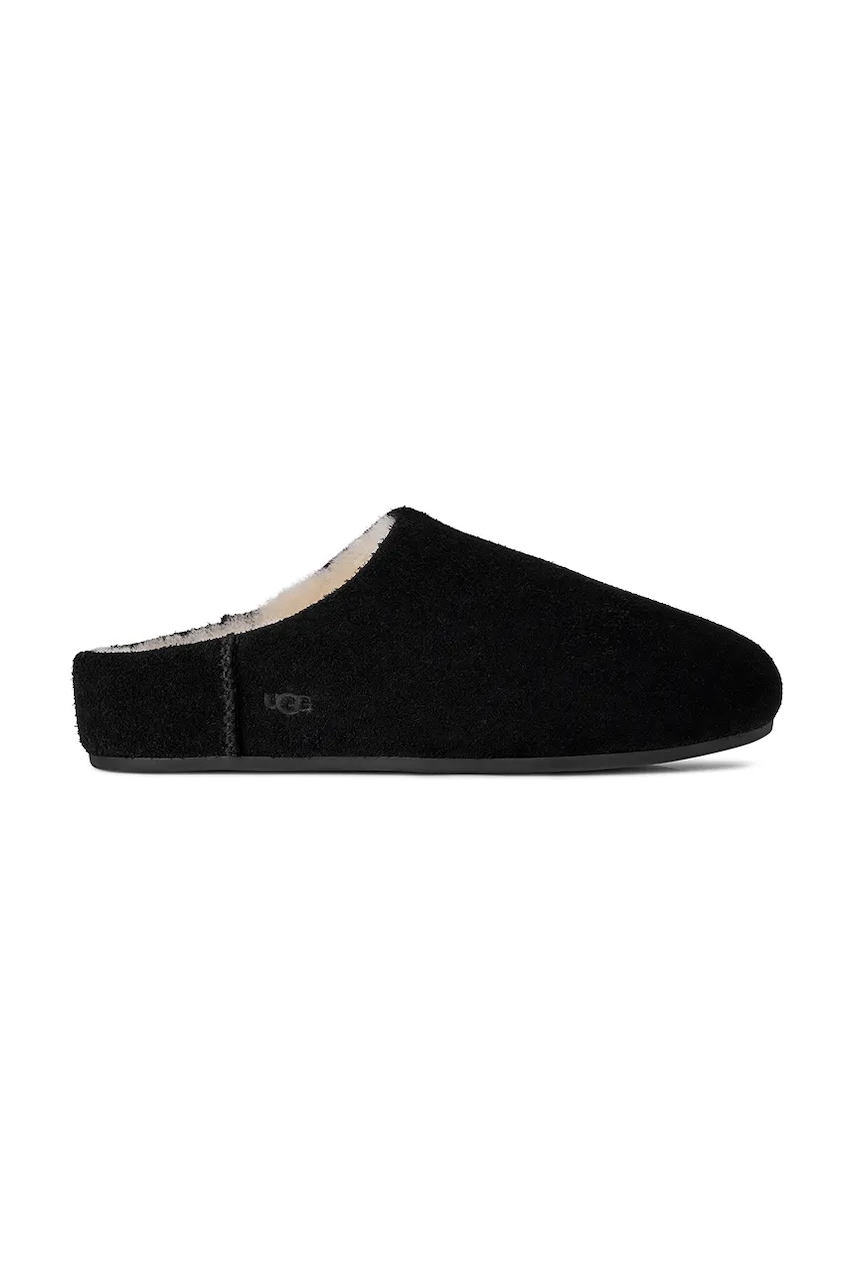 Παντόφλες σουέτ UGG Elea Slip-On χρώμα: μαύρο, 1171390.BLK