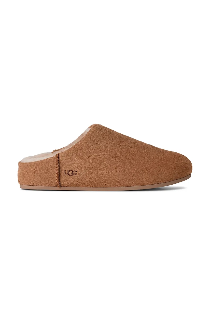 Παντόφλες σουέτ UGG Elea Slip-On χρώμα: καφέ, 1171390.CHE