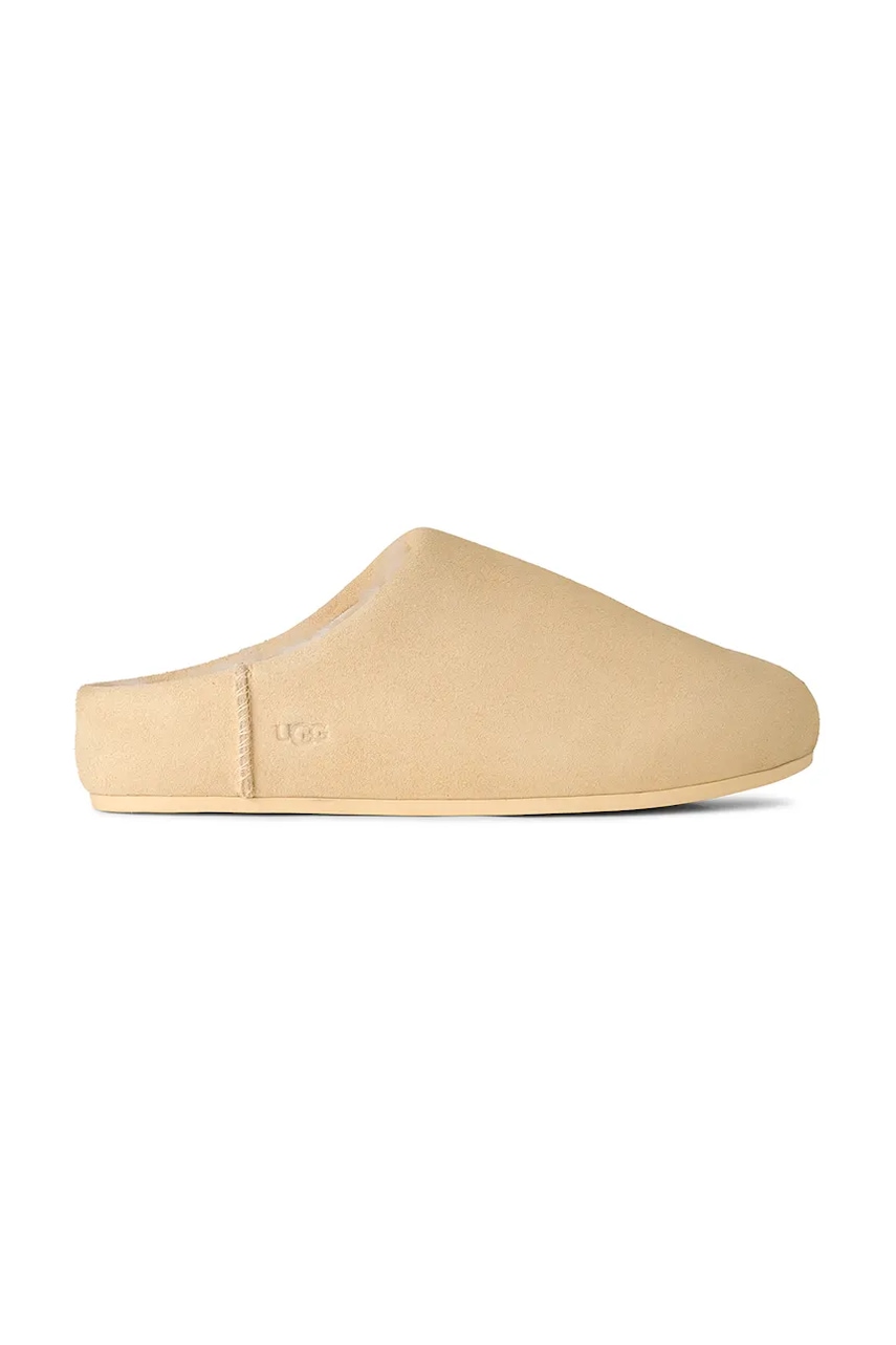 Παντόφλες σουέτ UGG Elea Slip-On χρώμα: μπεζ, 1171390.PBT