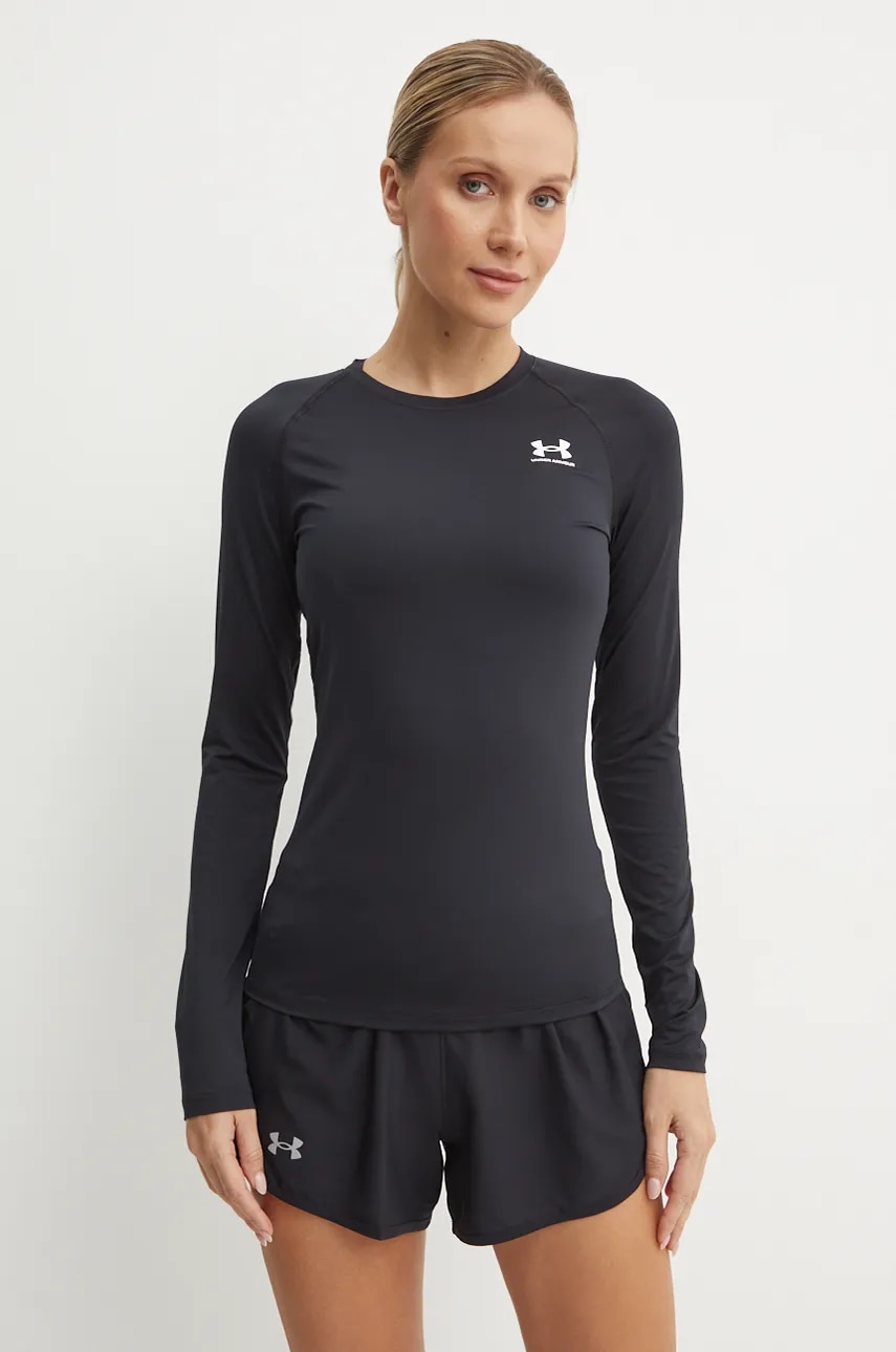 Μακρυμάνικο προπόνησης Under Armour HG Authentics Compression χρώμα: μαύρο, 1365459