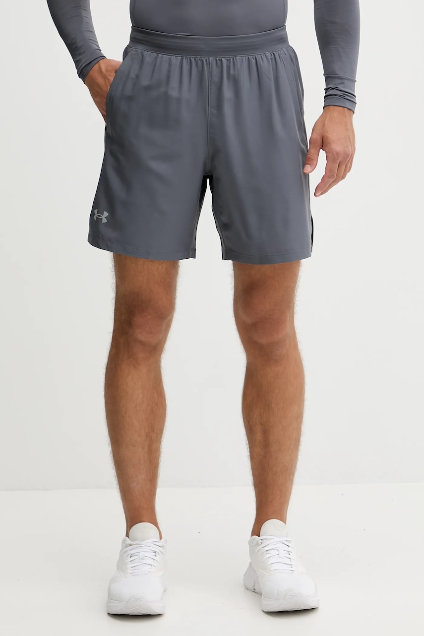 Σορτς τρεξίματος Under Armour Launch χρώμα: μαύρο