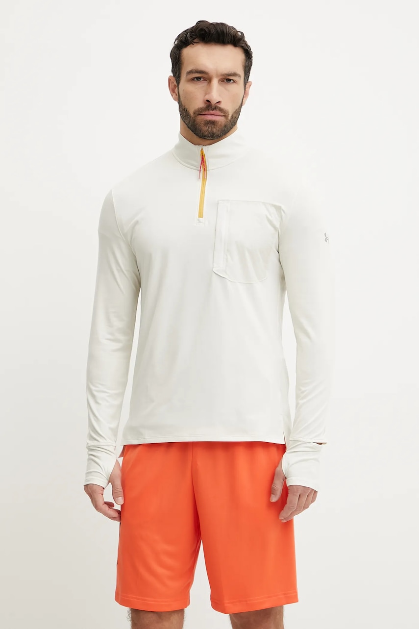 Αθλητική μπλούζα Under Armour Launch Trail χρώμα: μπεζ, 1383244