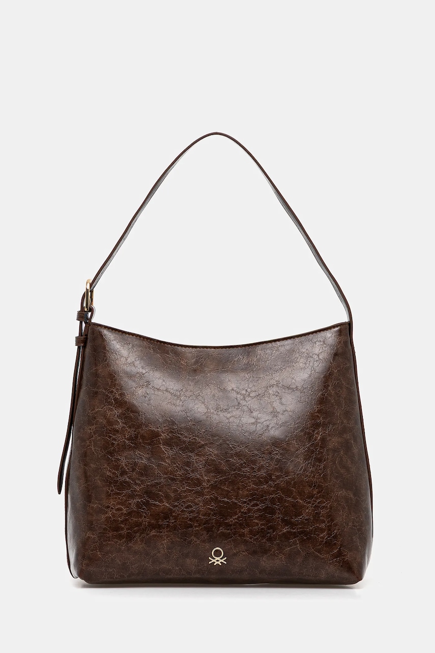 Τσάντα United Colors of Benetton χρώμα: καφέ, 66EYDY08T