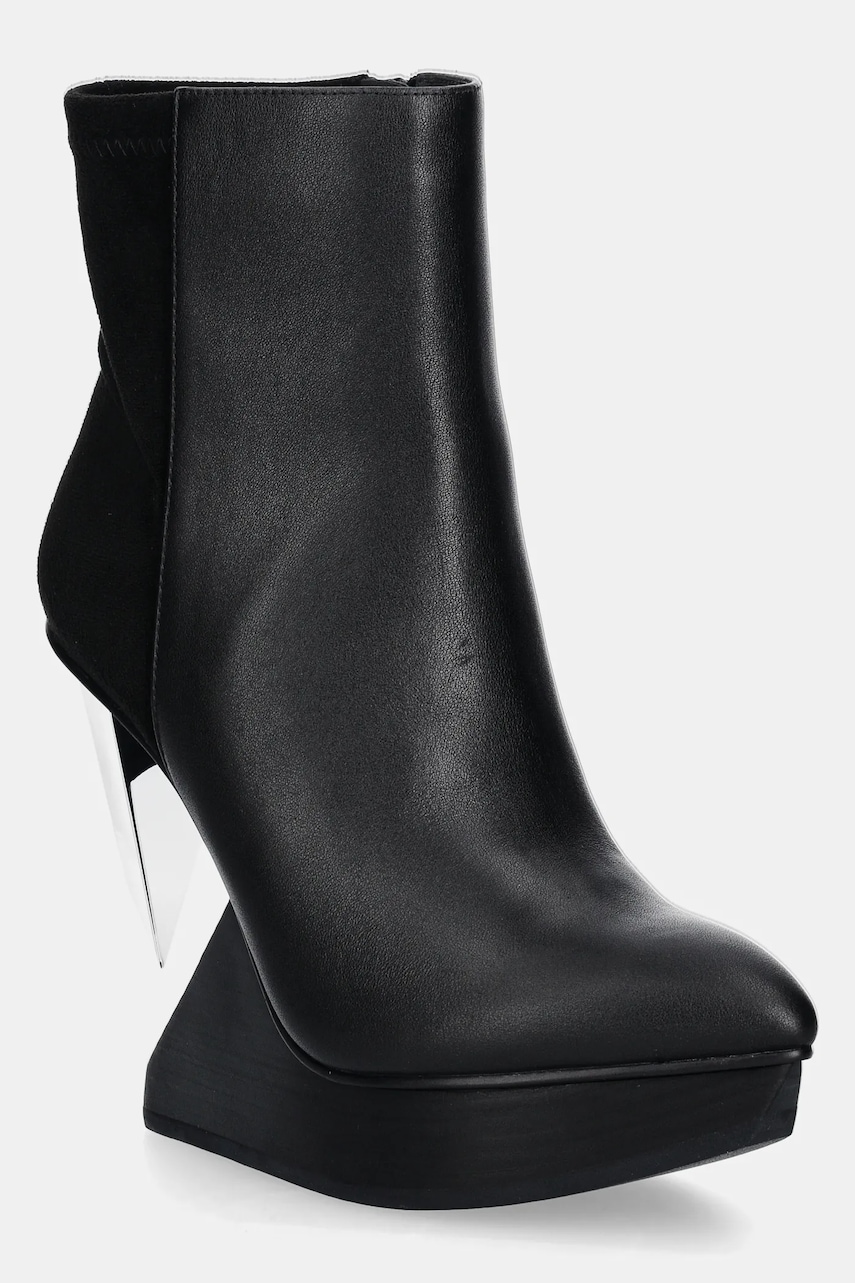 Δερμάτινες μπότες United Nude Edge Bootie γυναικείες, χρώμα: μαύρο, 1085622916