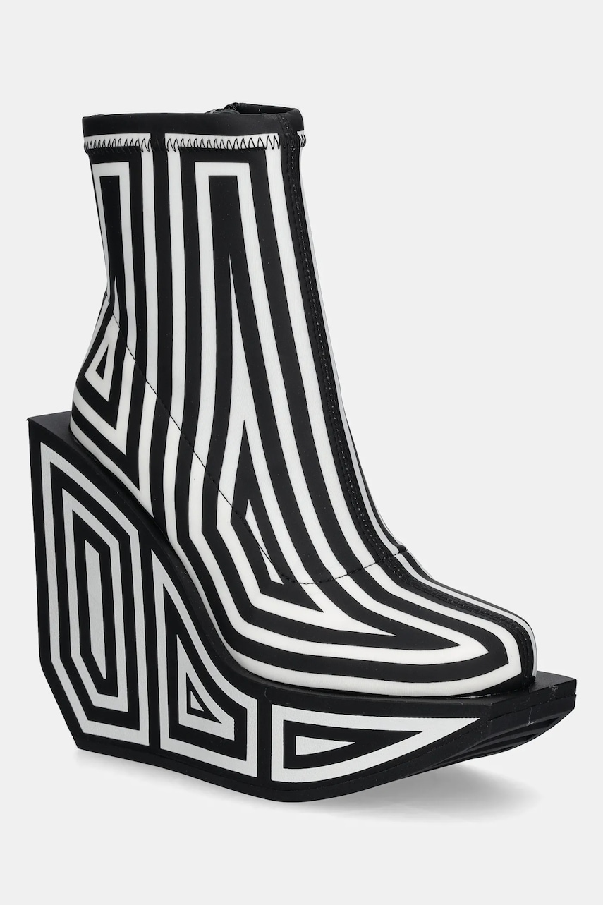 Δερμάτινες μπότες United Nude Wa Bootie Hi γυναικείες, χρώμα: μαύρο, 1087951082