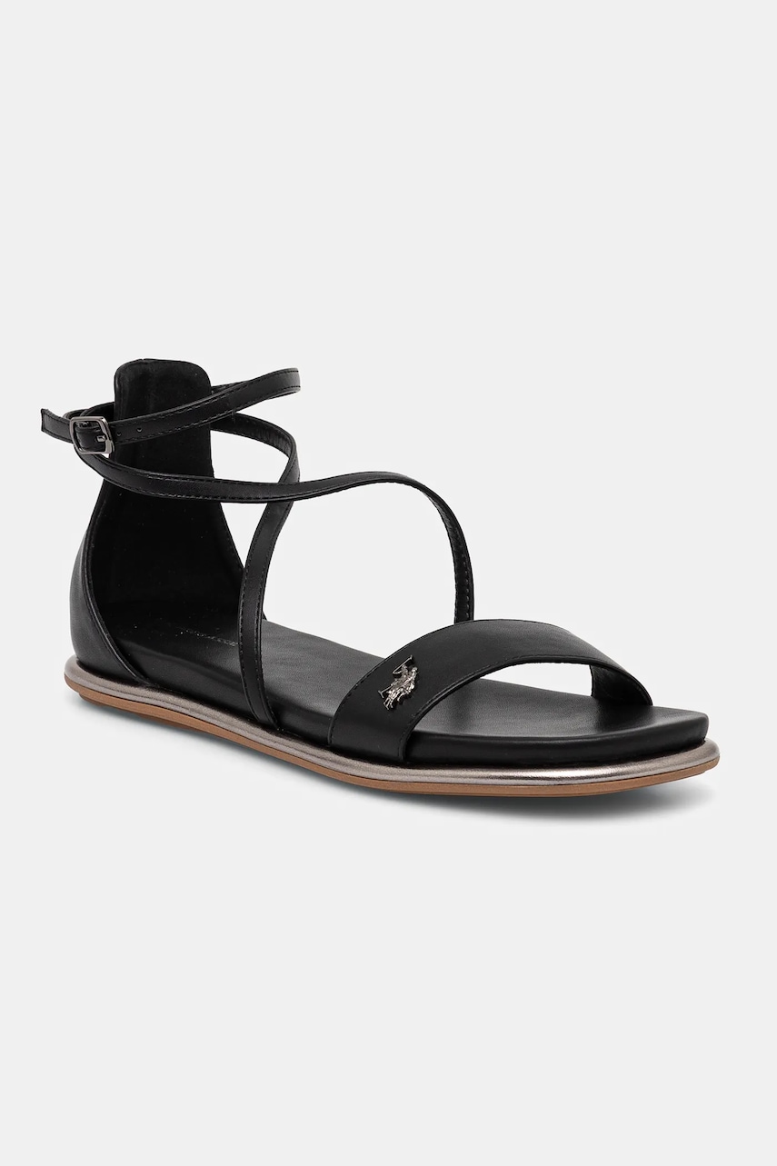 Σανδάλια U.S. Polo Assn. SORAYA χρώμα: μαύρο, SORAYA002W/5Y2