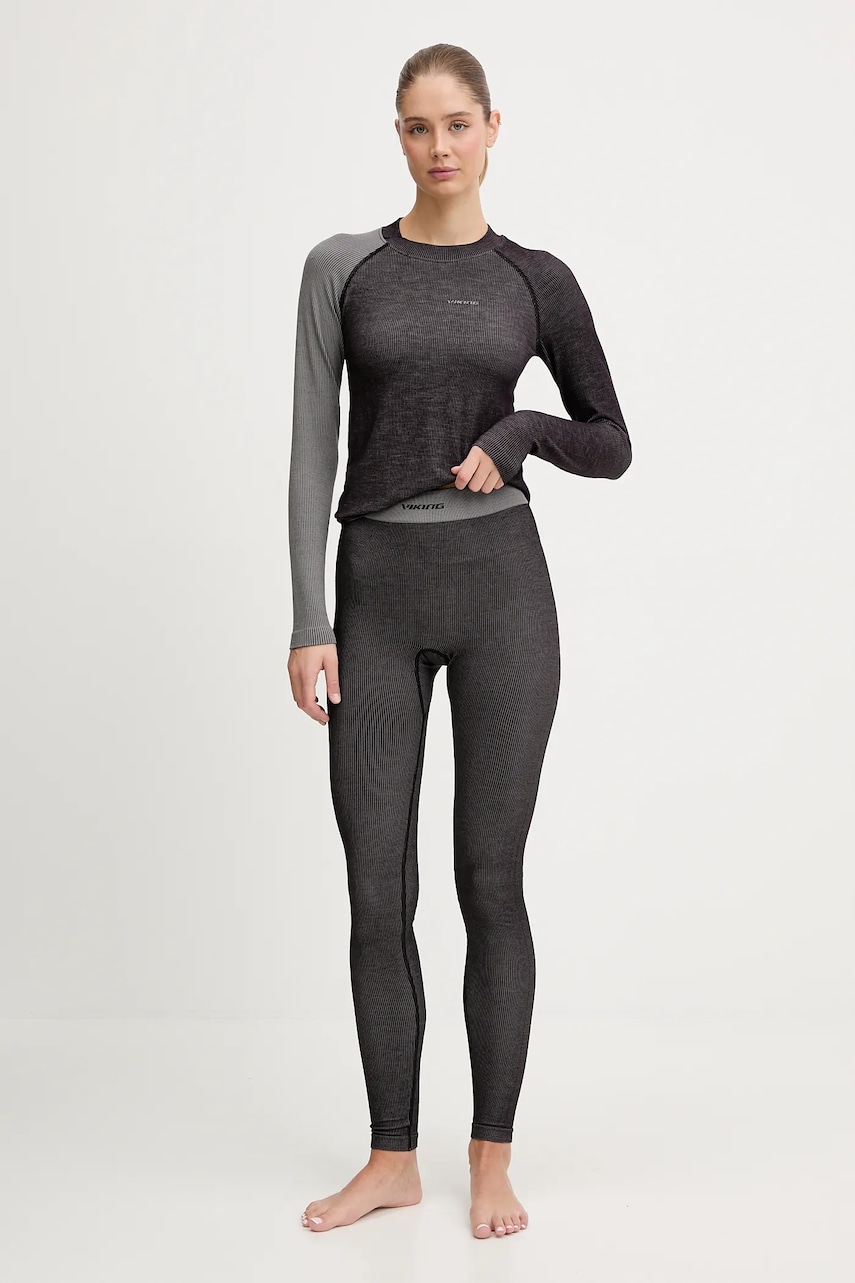 Σετ λειτουργικών εσώρουχων - κολάν και μακρυμάνικη μπλούζα Viking Mounti χρώμα: γκρι, 500/27/8757