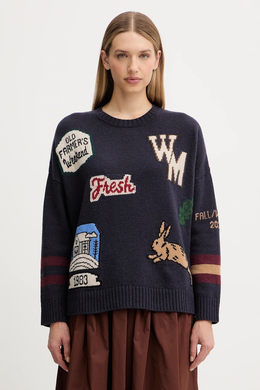 Μάλλινο πουλόβερ Weekend Max Mara PAVIDI χρώμα: ναυτικό μπλε, 2525366262600