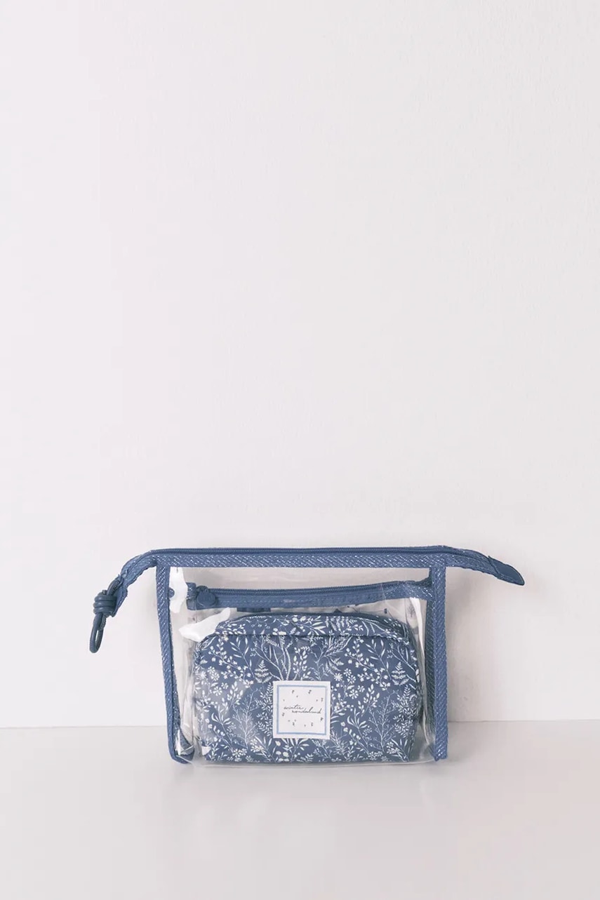 Σετ τσαντών καλλυντικών women'secret 3-pack χρώμα: μπλε, 4842019